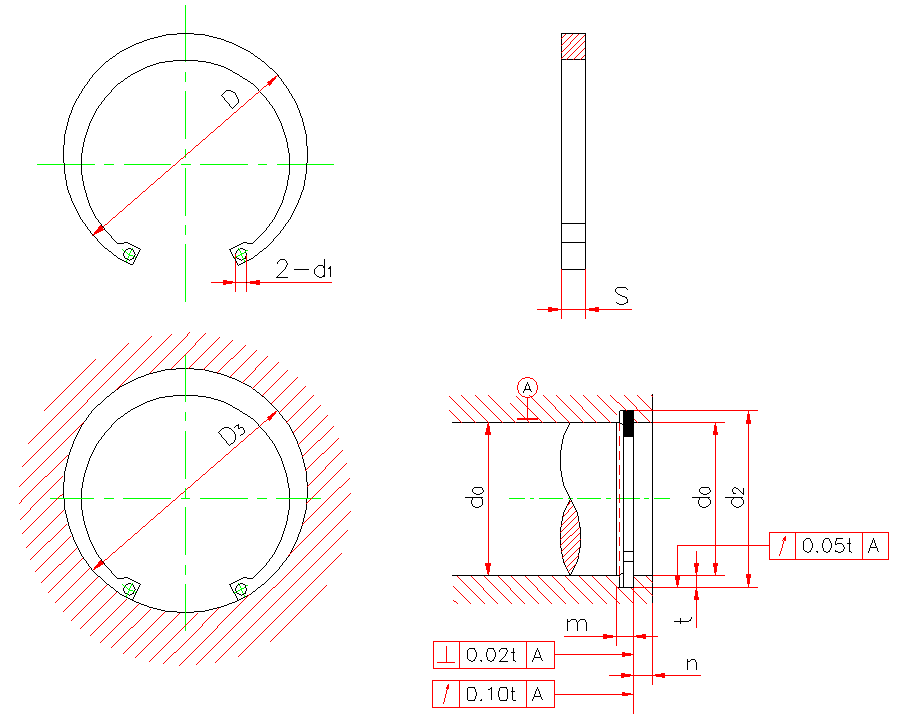 孔用弹性挡圈-A型(GB 893.1-86)